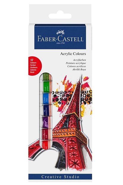Faber Castell Tup 12 Li Akrilik Boya 12 Ml Trendyol