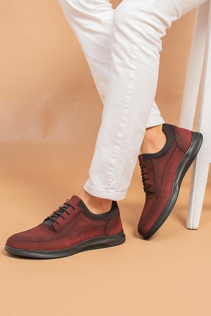 The Acrowmen Shoes Erkek Bordo Renk Ayakkabi Trendyol