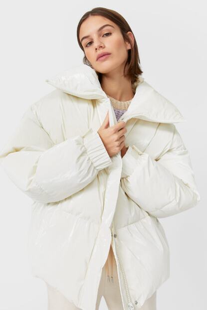 Stradivarius Kadin Beyaz Parlak Sisme Mont 01784952 Fiyati Yorumlari Trendyol