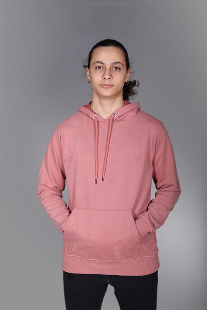 Maccali Erkek Gul Kurusu Kapusonlu Sweatshirt Trendyol