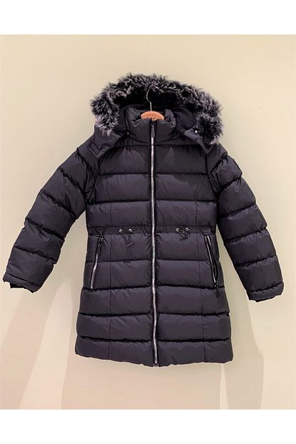Kuspi Kiz Cocuk Siyah Kalin Kaban Trendyol