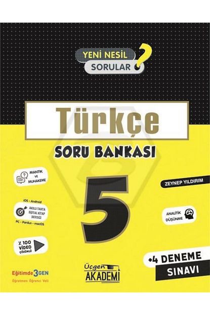 Ucgen Yayincilik 5 Sinif Turkce Soru Bankasi 4 Deneme Sinavi Ucgen Akademi Trendyol