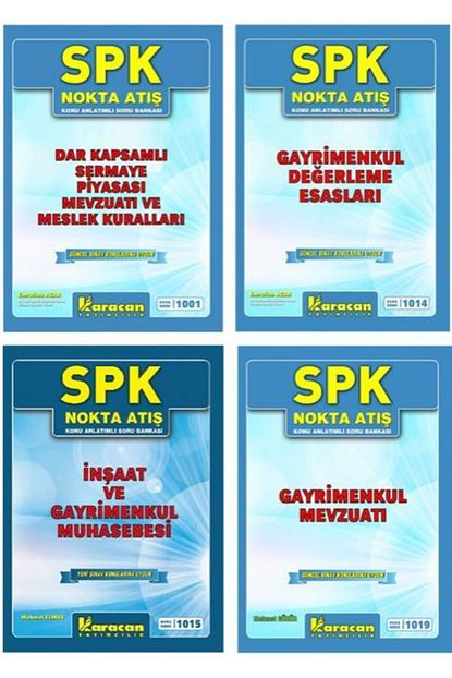 Karacan Akademi Spk Gayrimenkul Degerleme Uzmanligi Lisansi Seti Fiyati Yorumlari Trendyol