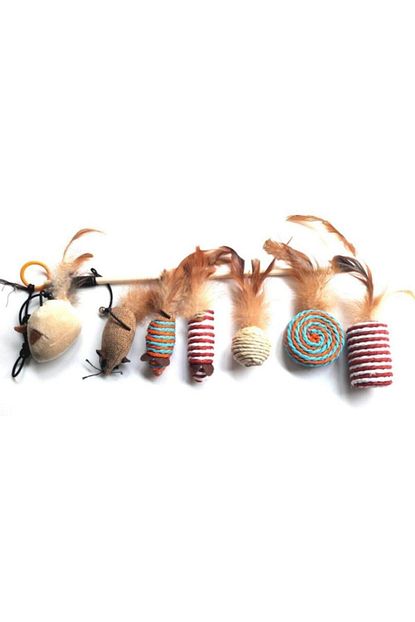 Nunbell 7 Li Set Kedi Oyuncagi Zilli Cingirakli Tuylu Kedi Oltasi Trendyol