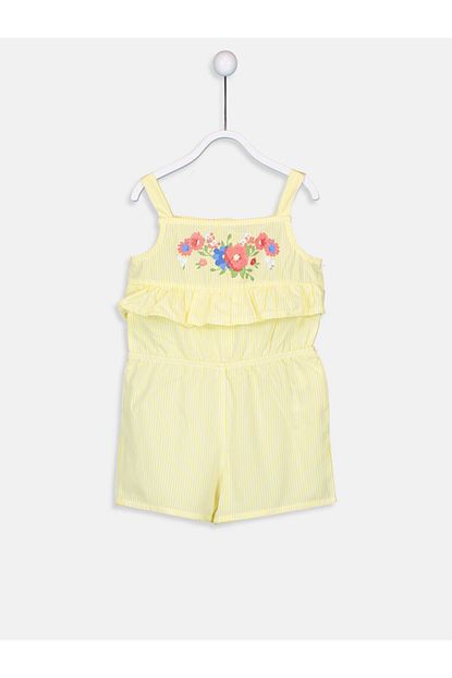 Lc Waikiki Kiz Bebek Sari Cizgili Salopet Trendyol