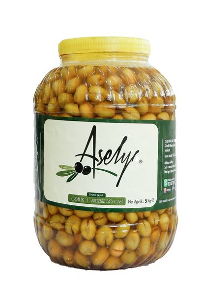 Aselya Mersin Mut Gemlik Cesidi Kirma Yeni Hasat Yesil Zeytin 5kg Bidon Trendyol