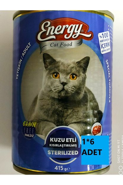 konserve mama kisirlastirilmis yetiskin kedi 6 415gr kuzu etli 6 li