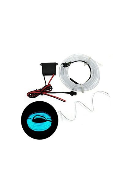 hilalshops 3 metre arac ici aydinlatma ip neon led buz mavisi trendyol