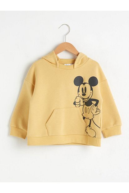 lc waikiki mickey mouse erkek bebek sari g3m sweatshirt fiyati yorumlari trendyol