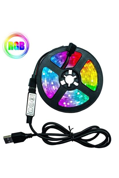 hanover tv arkasi butonlu rgb led serit aydinlatma seti 1 5 metre fiyati yorumlari trendyol