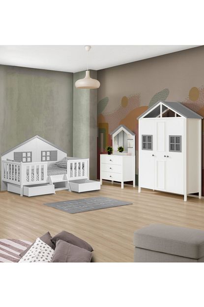 Setay Fethiye Cekmeceli Montessori Cocuk Odasi Takimi Gri Trendyol