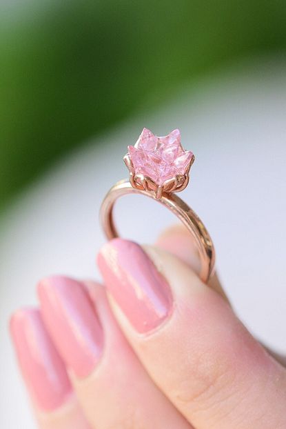 Lotus Gumus Kadin Pembe Lotus Cicegi 925 Ayar Gumus Yuzuk Trendyol