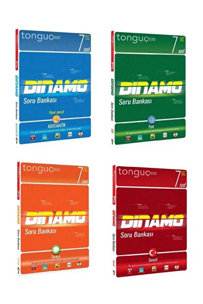 Tonguc Akademi Tonguc 7 Sinif Matematik Fen Turkce Sosyal Dinamo Soru Bankasi Seti 4 Kitap Trendyol