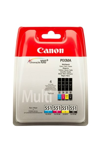 canon cli 551 c m y bk orjinal 4 lu