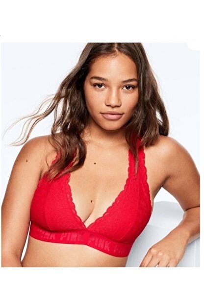 Victoria S Secret Kadin Kirmizi Dantel Halter Sutyen Fiyati Yorumlari Trendyol