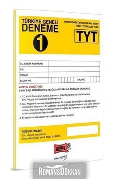 Yargi Yayinlari Tyt Turkiye Geneli Deneme 1 Trendyol