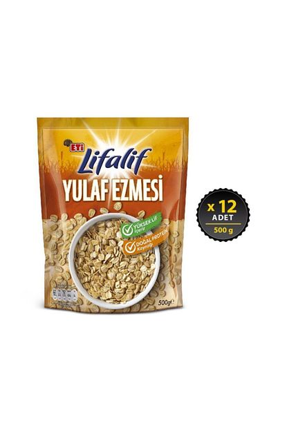 eti lifalif yulaf ezmesi 500 g x 12 adet fiyati yorumlari trendyol