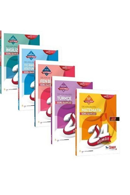 Sinav Yayinlari Lgs 24 Adimda Kazandiran Konu Anlatimli Soru Bankalari 5 Kitap Set Din Kulturu Yok Trendyol