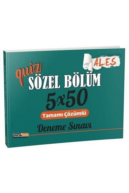 Kariyer Meslek Yayincilik Quiz Ales Sozel Bolum Tamami Cozumlu 5x50 Deneme Sinavi Trendyol