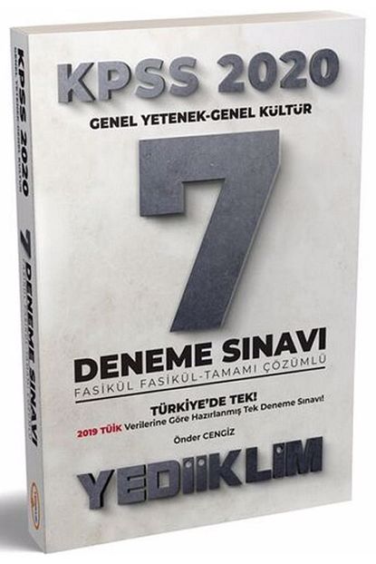 Yediiklim Yayinlari Yediiklim Kpss Gk Gy 7 Fasikul Deneme 2020 Trendyol