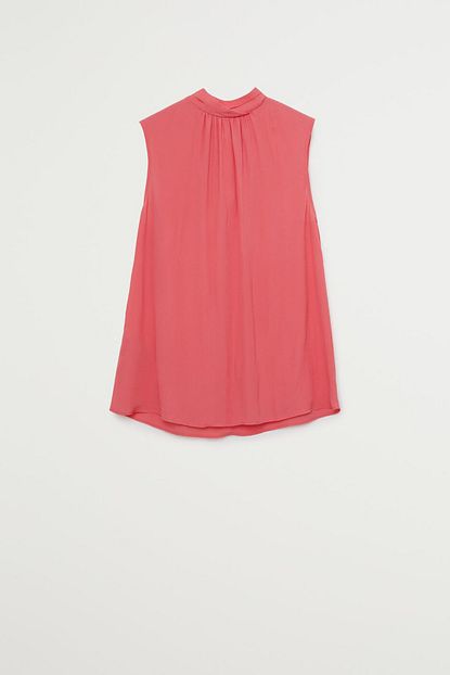 Mango Woman Kadin Mercan Kirmizisi Fiyonklu Cizgili Ust 67065133 Fiyati Yorumlari Trendyol