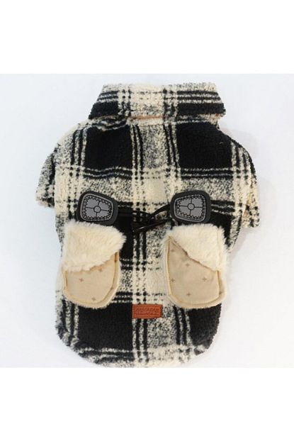 Pawstar Plaid Coat Pelus Kedi Kopek Ceketi Kiyafeti Medium Trendyol