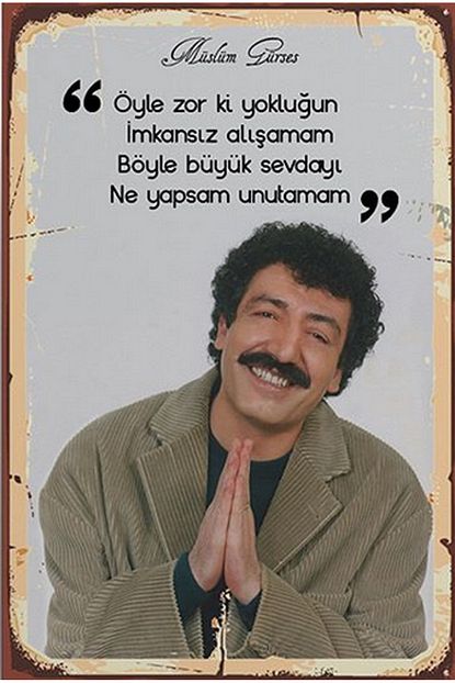 hediyeniburadabul muslum gurses retro ahsap poster fiyati yorumlari trendyol