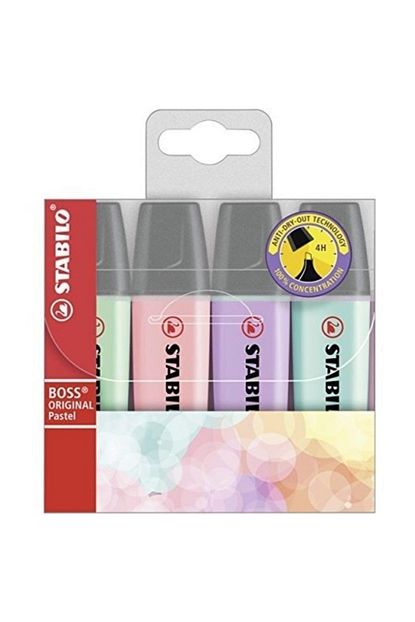 Stabilo Boss Original Pastel Renk Fosforlu Kalem 4 Lu Paket Trendyol