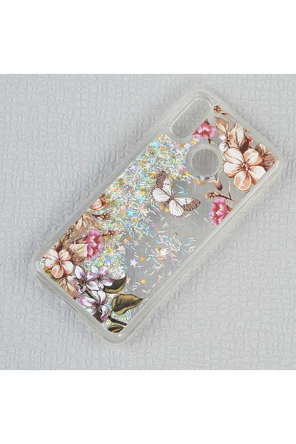 huawei p20 lite kilif baskili hareketli sulu simli silikon cam koruyucu