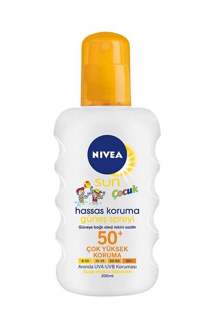 Nivea Sun Cocuk Hassas Gunes Spreyi Gkf 50 200 Ml Trendyol