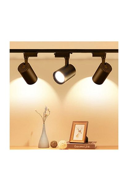 Led 3 Adet 30w Ray Spot Vitrin Magaza Armaturu 1 Metre Rayli Siyah Kasa Gunisigi Renk Ray Spot Trendyol