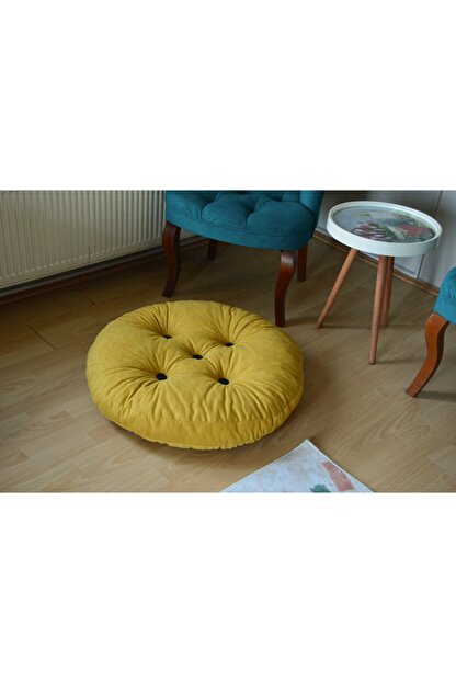 kirlenta hardal sarisi mini yer puf minder fiyati yorumlari trendyol