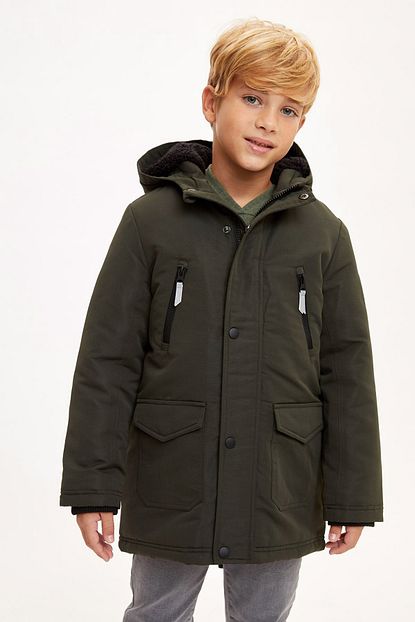 Defacto Erkek Cocuk Kapusonlu Kalin Parka Trendyol