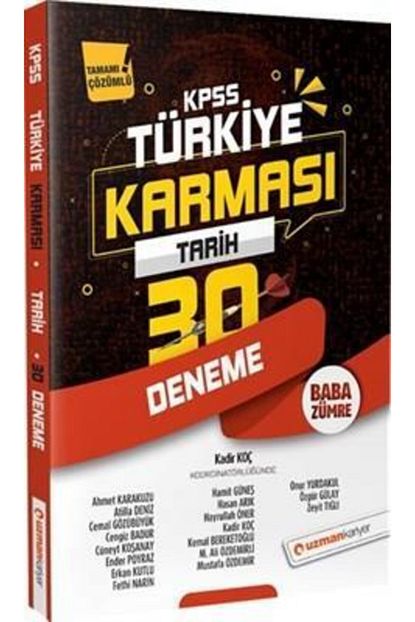 Uzman Kariyer Yayinlari Kpss Tarih 30 Deneme 2020 Trendyol