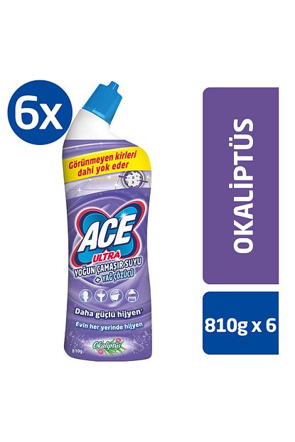 ace ultra power jel kivamli camasir suyu okaliptus 810g x 6 adet fiyati yorumlari trendyol