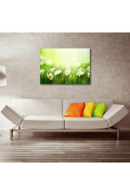 cimen ve papatyalar 50x70 kanvas duvar tablosu