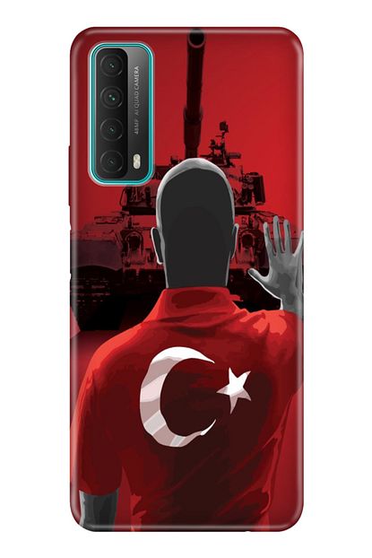 huawei p smart 2021 kilif desenli silikon kapak 15 temmuz vatan