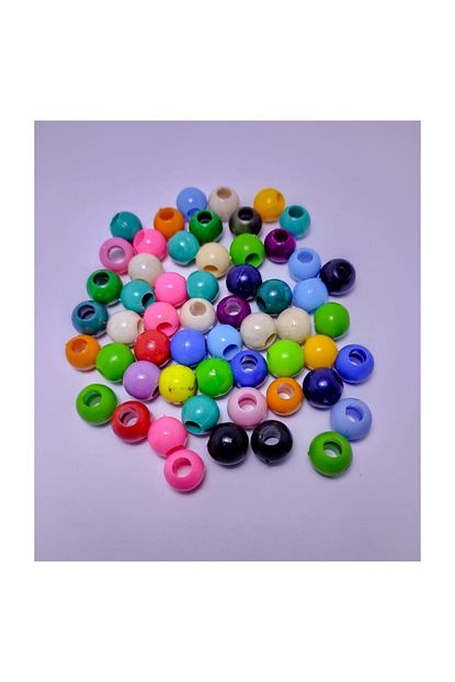 Platin Hediyelik Renkli Genis Delikli Plastik Susleme Boncuklar 100 Gram Trendyol