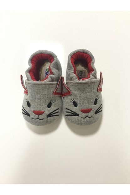 kedi figurlu bebek patik ayakkabi