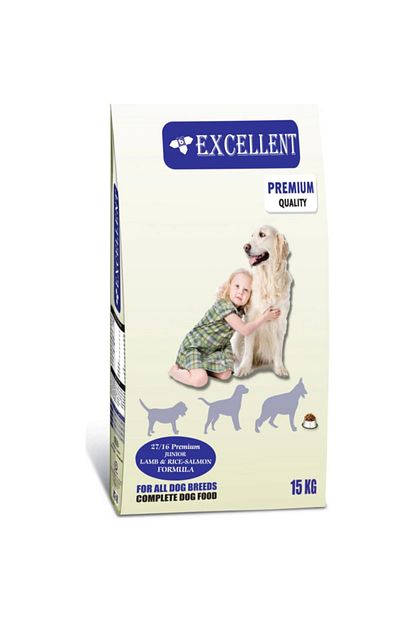 Excellent 15 Kg 27 16 Performans Yavru Kopek Mamasi Kuzu Pirinc Somon Kuru Mama Trendyol