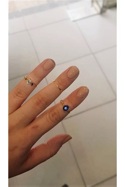 Ecrin Aksesuar 3 Lu Nazar Boncuklu Eklem Yuzugu Trendyol