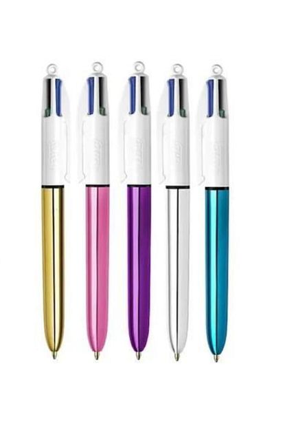 bic 4 colours shine tukenmez kalem 5 li