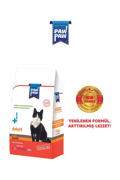 Paw Paw Balikli Yetiskin Kedi Mamasi 500 Gr Trendyol