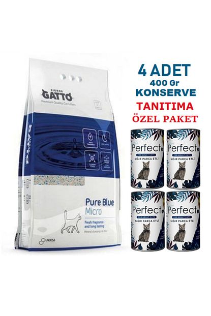 Signor Gatto 5 Lt Ince Pure Blue Fresh Kedi Kumu 4 Adet Konserve Tanitima Ozel Fiyat Trendyol