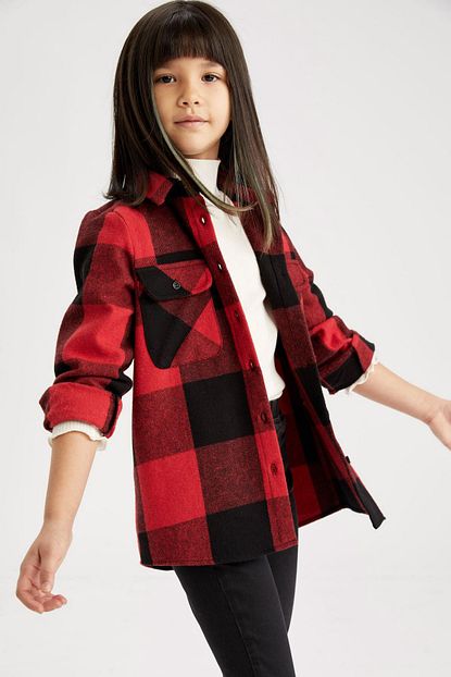 Defacto Kiz Cocuk Oversize Oduncu Gomlek Trendyol