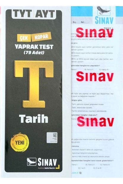 Sinav Yayinlari Tyt Ayt Tarih Cek Kopar Yaprak Test Trendyol