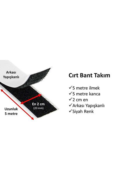 Magic Hobby 5 Metre Yapiskanli Cirt Cirt Bant Amerikan Fermuari Siyah Renk Renk Genislik 2 Cm Trendyol