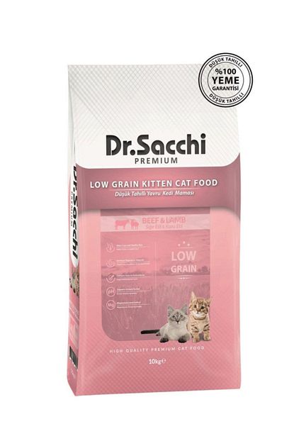 Dr Sacchi Dr Sacchi Premium Az Tahilli Biftek Kuzu Yavru Kedi Mamasi 10 Kg Trendyol