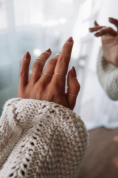 New Obsessions Kadin Altin Renk 5 Li Minimal Eklem Yuzuk Seti Trendyol