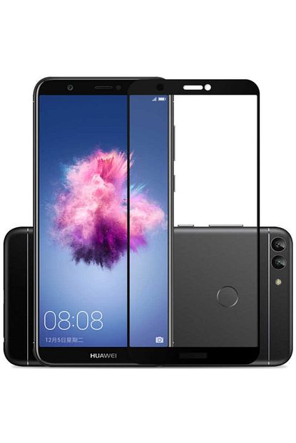 huawei p smart 2018 uyumlu 5d tam kaplayan cam ekran koruyucu